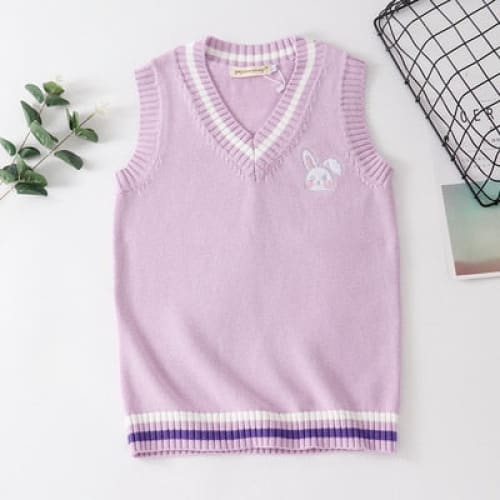 Korean Embroidery Knit Pullovers Cartoon Sweater BM167