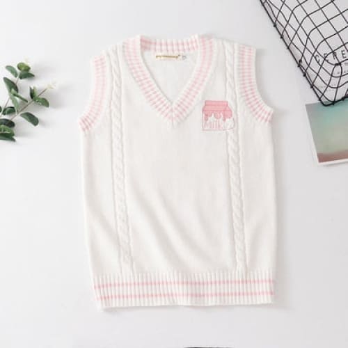 Korean Embroidery Knit Pullovers Cartoon Sweater BM167