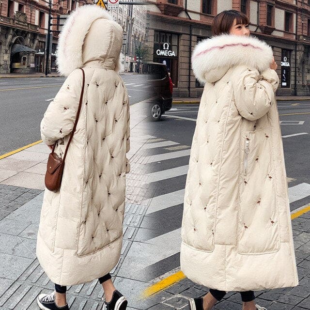 Korean Long Elegant Jackets Cotton Hooded Coats BM186