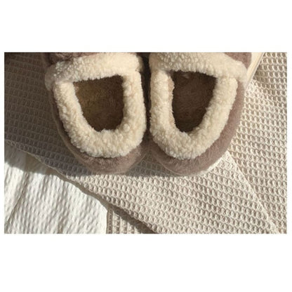 Label Applique Fluffy Slippers