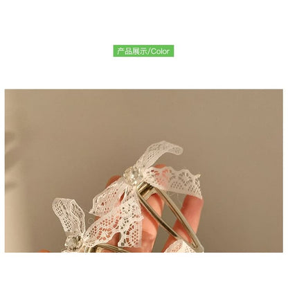 Lace Bow Alloy Hair Clip