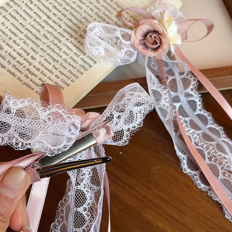 Lace Bow Hair Clip