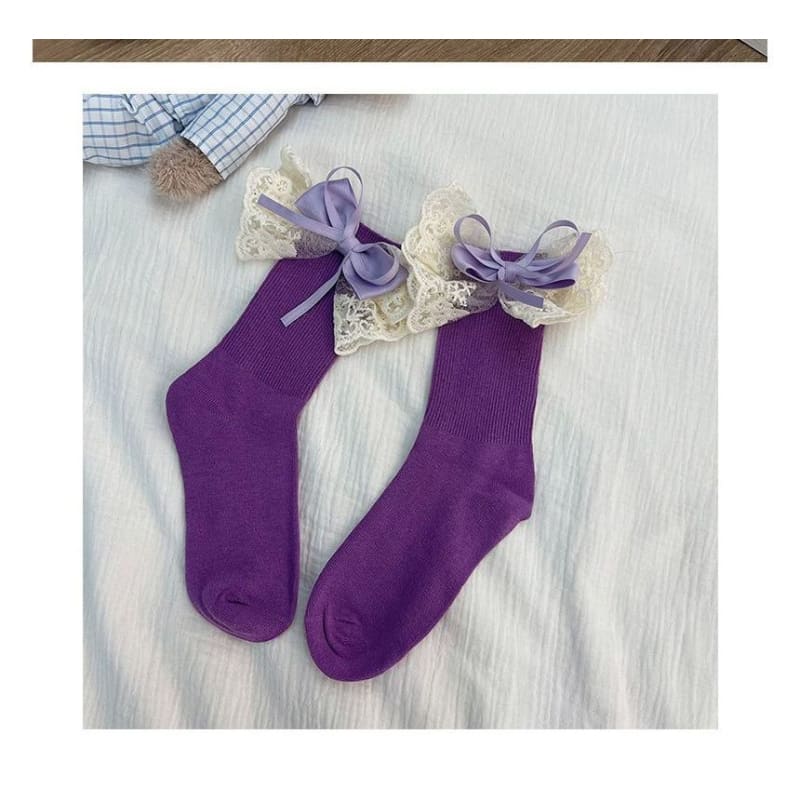 Lace Bow Socks