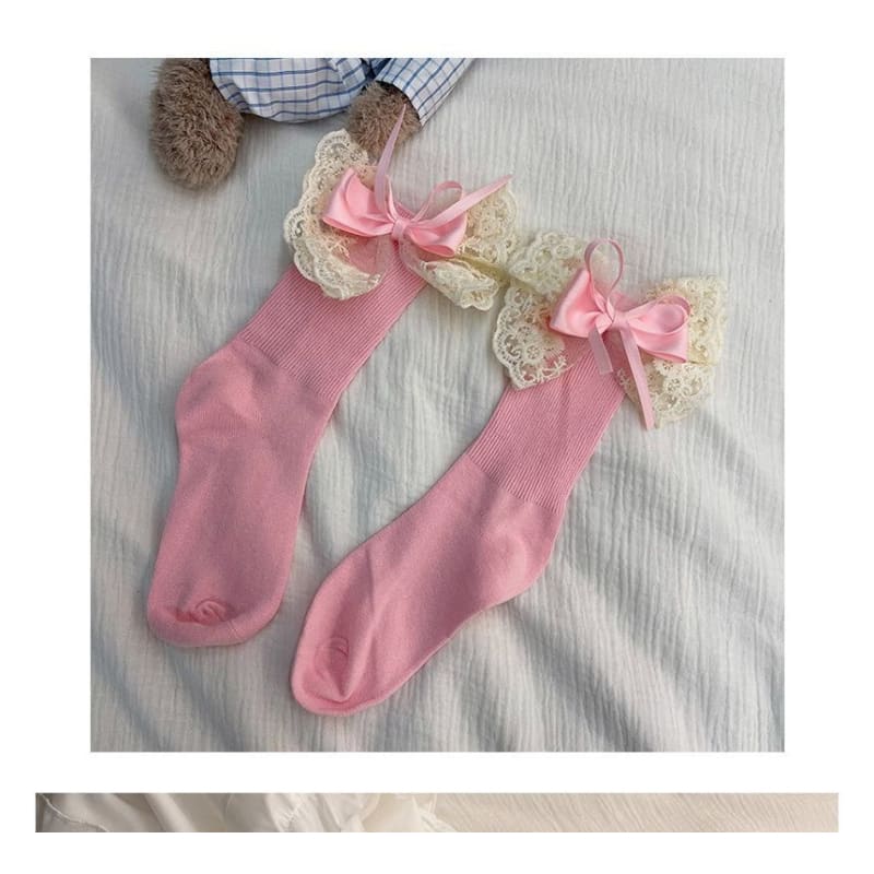 Lace Bow Socks