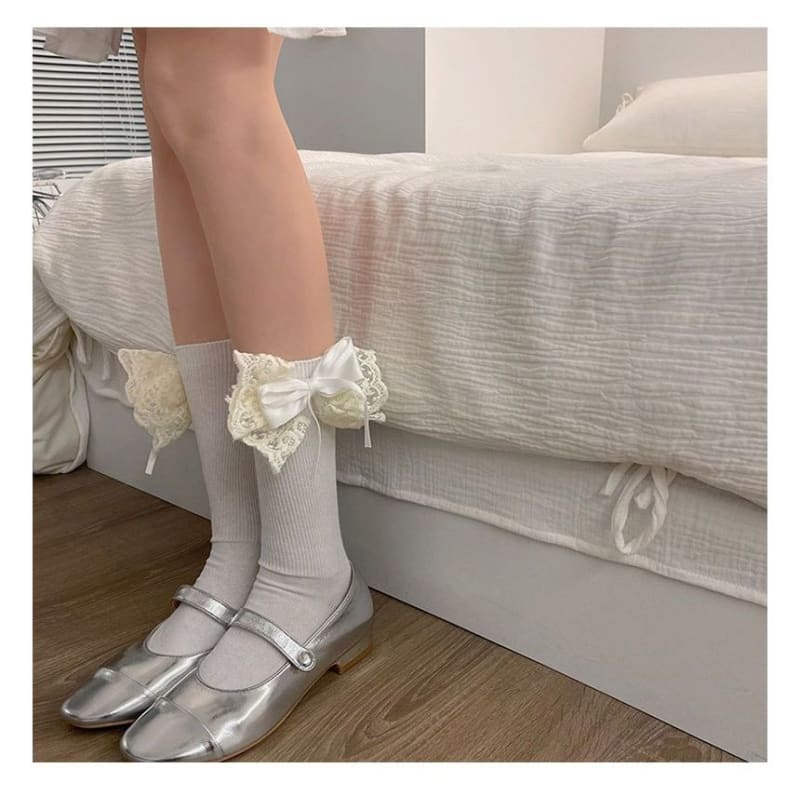 Lace Bow Socks