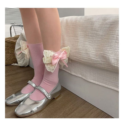 Lace Bow Socks