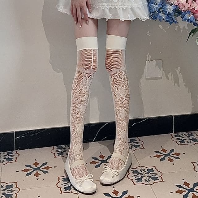 Lace Over-the-Knee Socks