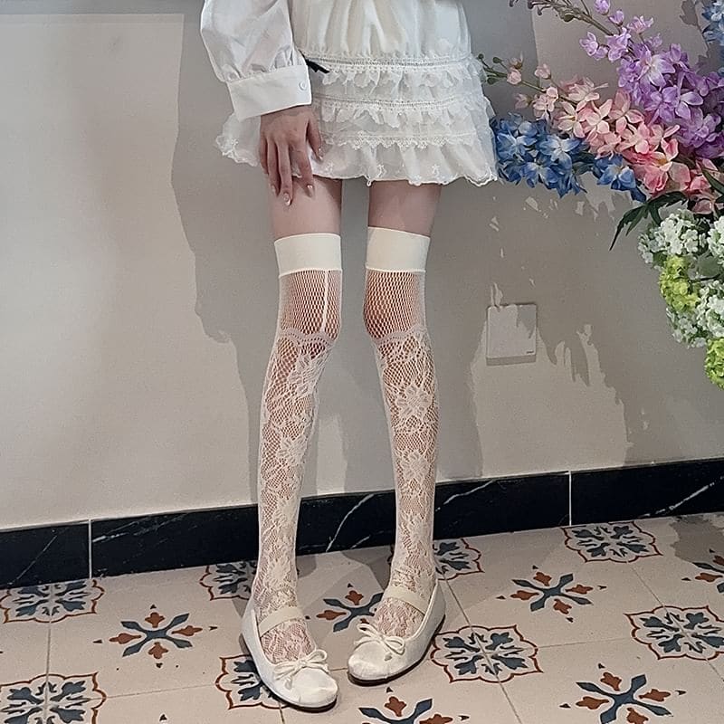 Lace Over-the-Knee Socks