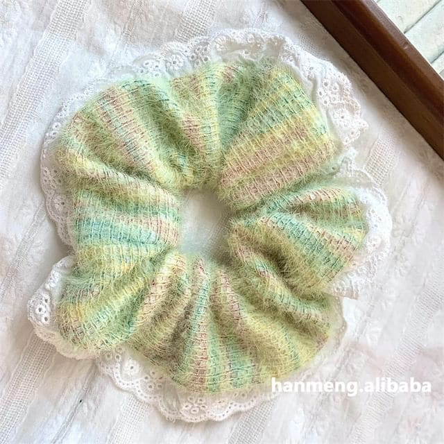 Lace Scrunchie - Without Bow - Green / S