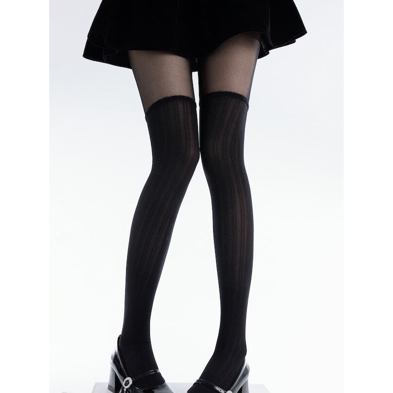 Lace Sexy Patchwork Tights - Tights