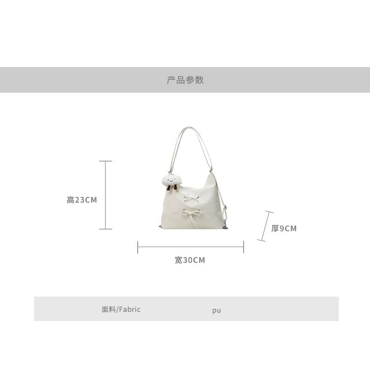 Lace Up Chain Tote Bag