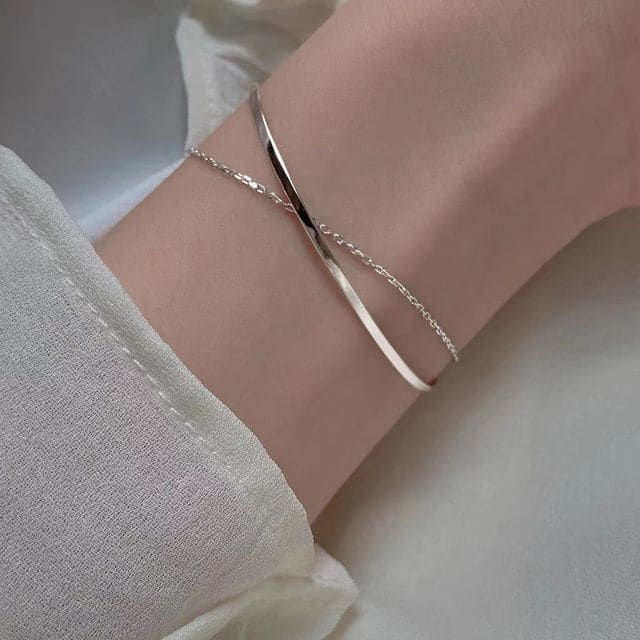 Layered Chain Bangle