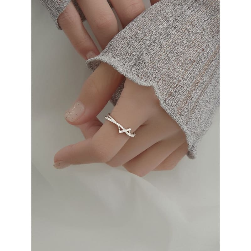 Layered Sterling Silver Open Ring