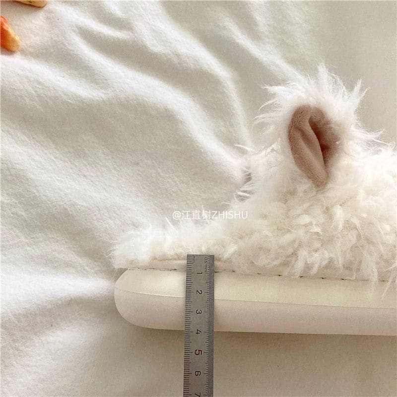 Lazy Puppy Plush Warm Fluffy Slippers