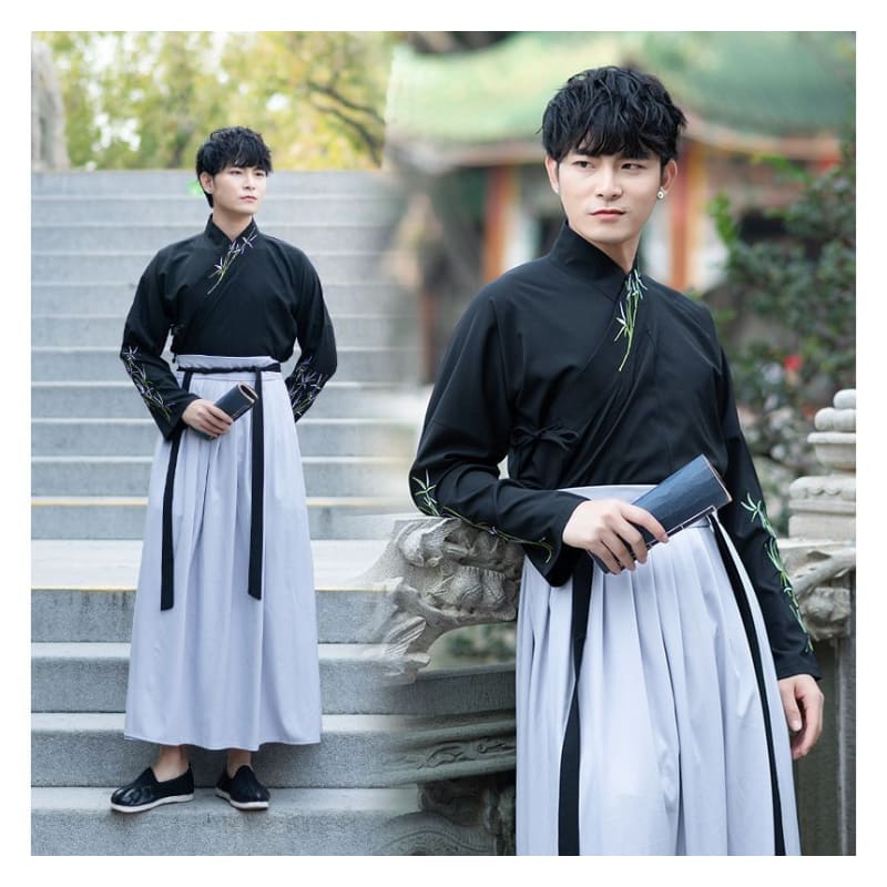 Leaf Embroidered Hanfu Costume Set