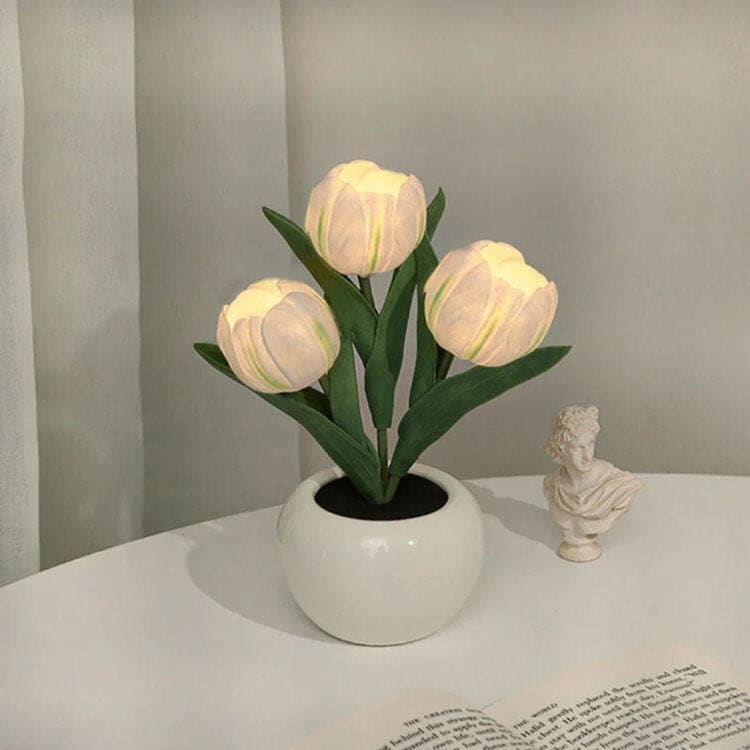 LED Beauty Tulip Table Lamp - White