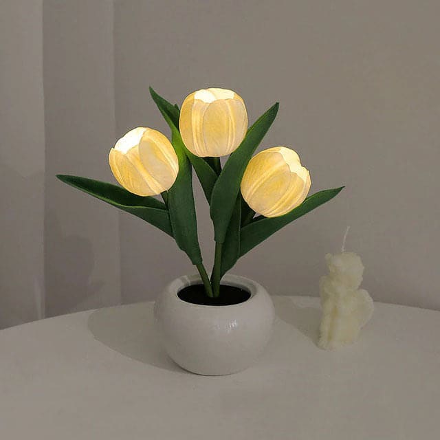 LED Beauty Tulip Table Lamp - Yellow