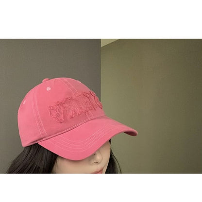 Lettering Applique Baseball Cap