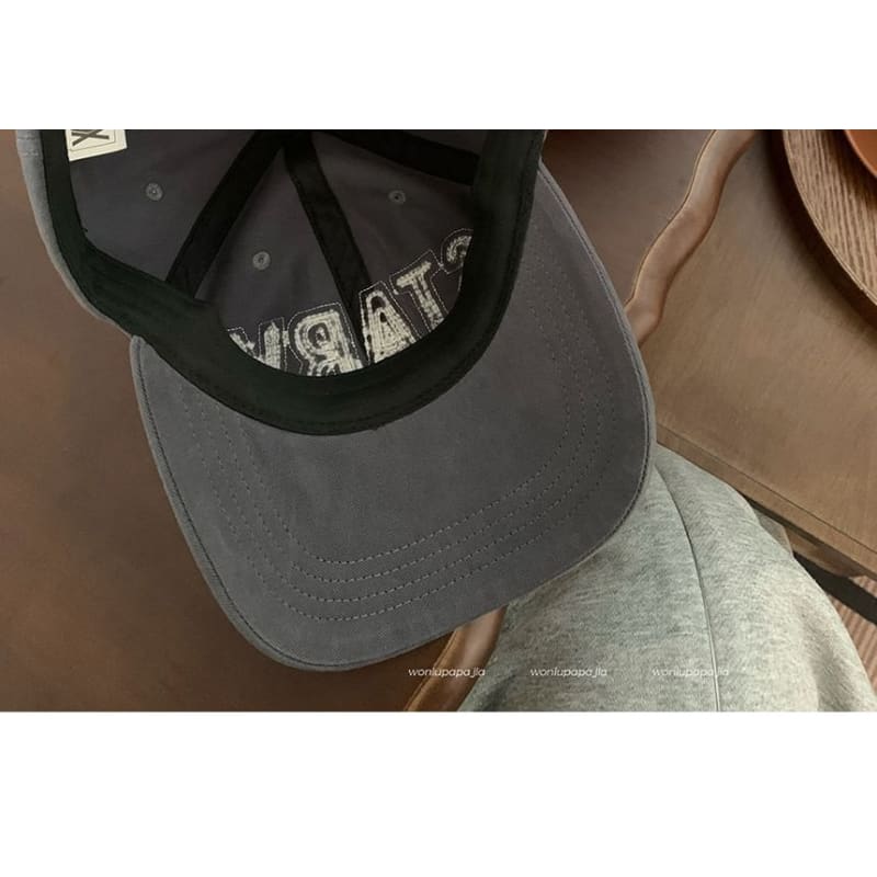 Lettering Applique Baseball Cap