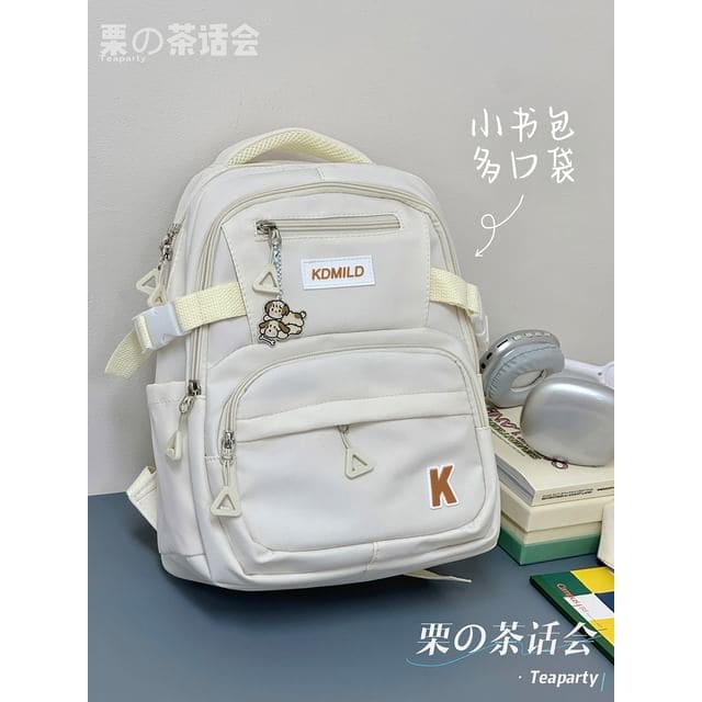 Lettering Buckle Backpack - Without Charm - Off-White