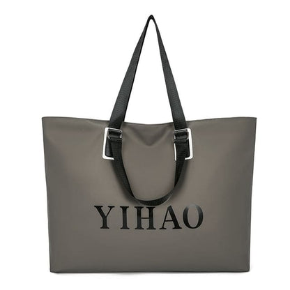 Lettering Carryall Bag - Gray / One Size