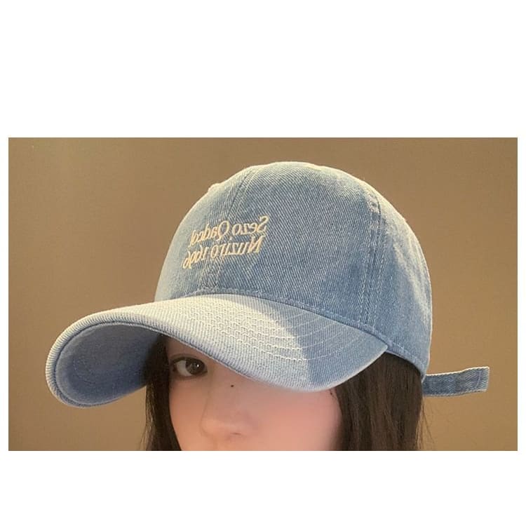 Lettering Denim Cap