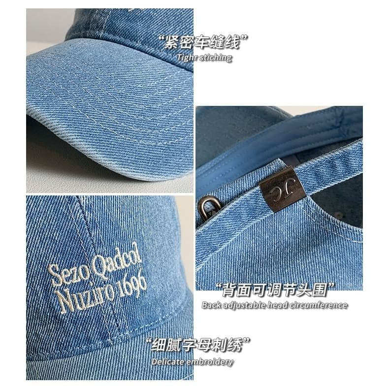 Lettering Denim Cap