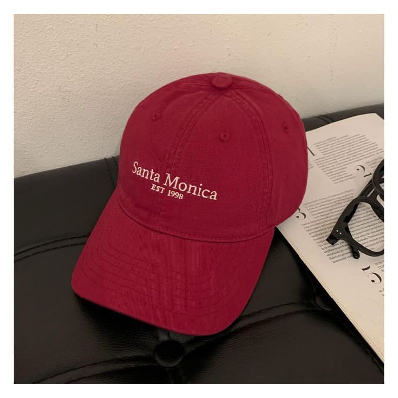 Lettering Embroidered Baseball Cap