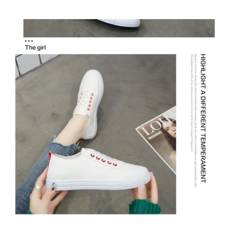 Lettering Faux Leather Sneakers