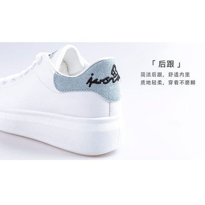 Lettering Glitter Platform Sneakers