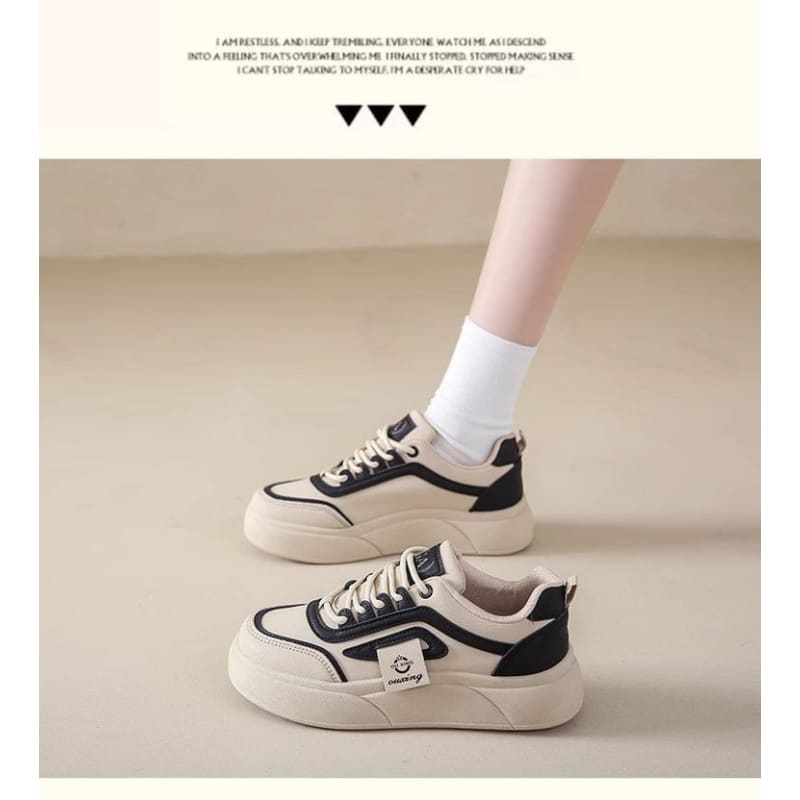 Lettering Label Platform Sneakers