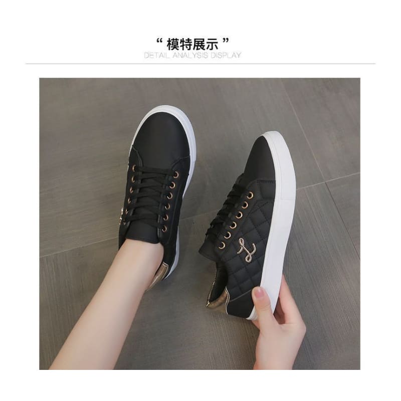 Lettering Lace Up Sneakers