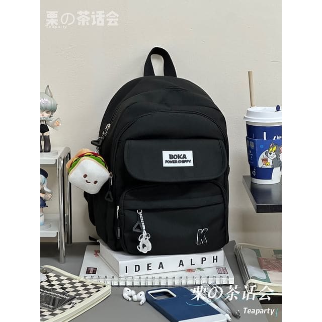 Lettering Logo Backpack / Charm / Set - With Sandwich Charm