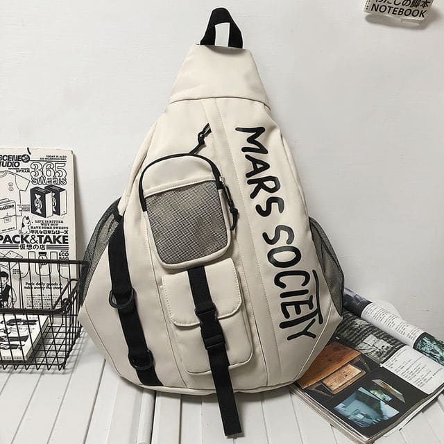 Lettering Nylon Sling Bag - Without Bag Charm - Off-White