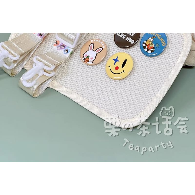 Lettering PVC Panel Tote Bag / Bag Charm / Set