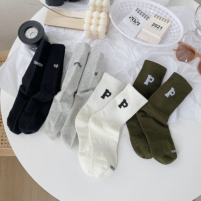 Lettering Socks