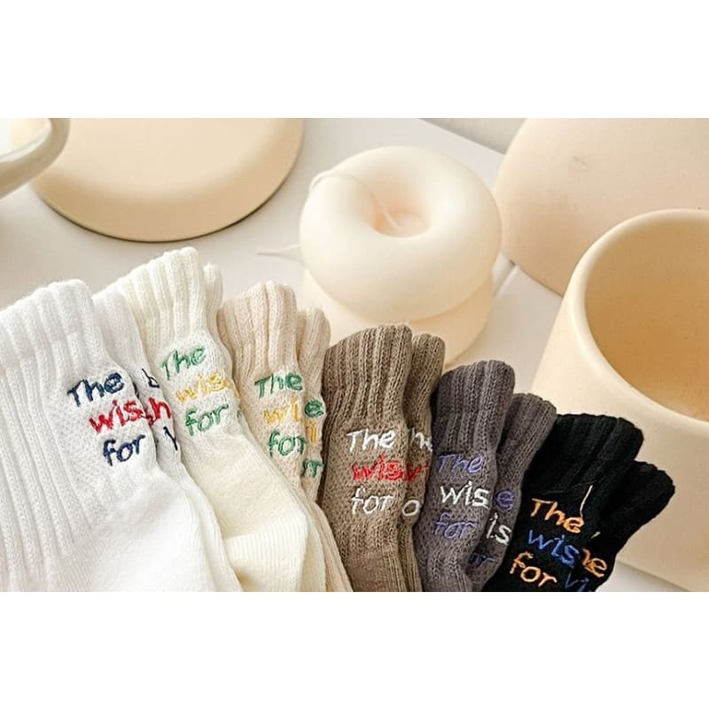 Lettering Socks Set