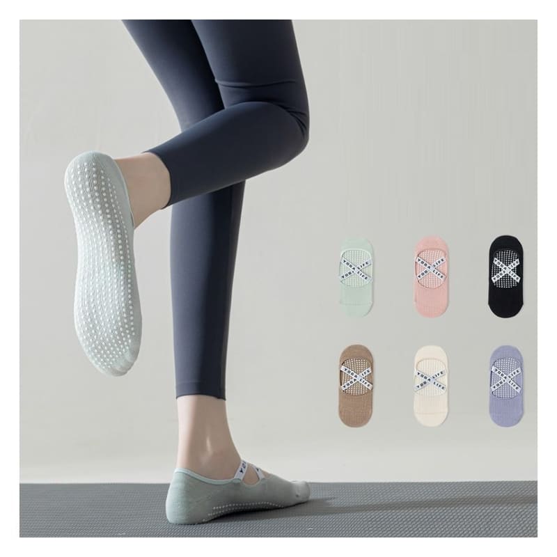 Lettering Yoga Socks Set