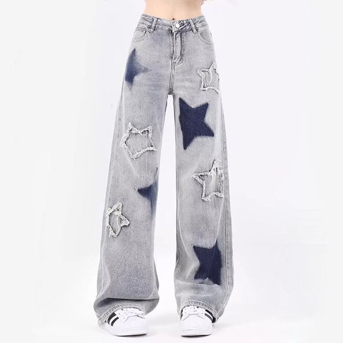 Light Blue Star Jeans - Jeans