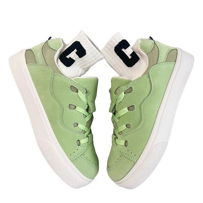 Light Green Skater Sneakers - Sneakers