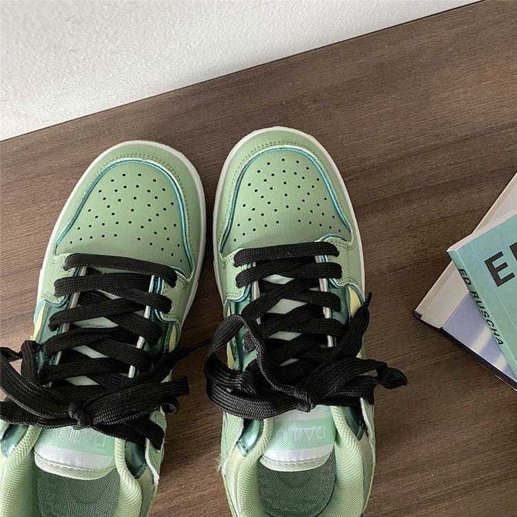 Light Green Star Sneakers - Sneakers