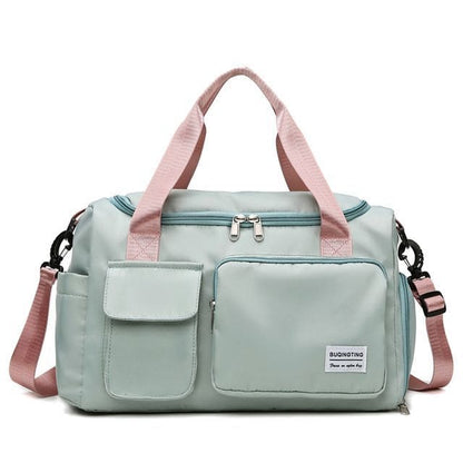 Lightweight Duffel Bag (Various Designs) - Green & Pink / S