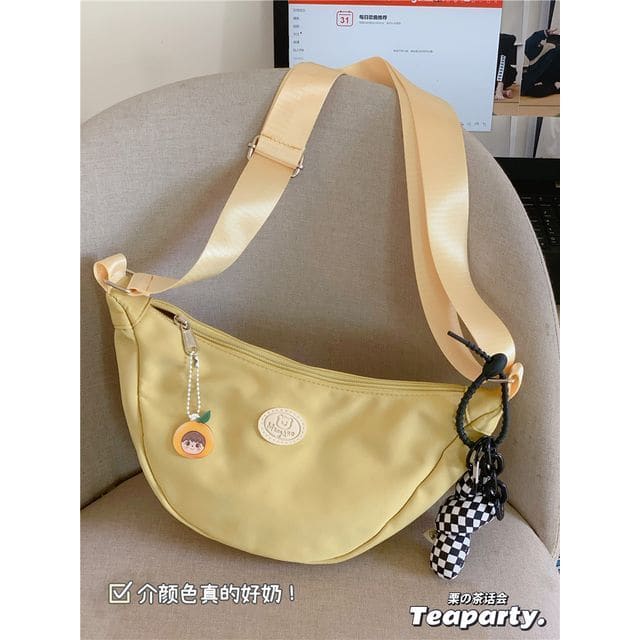 Lightweight Plain Zip Belt Bag - With Twister - Yellow