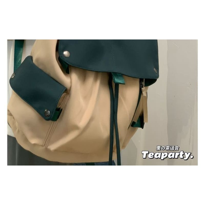 Lightweight Two Tone Flap Backpack