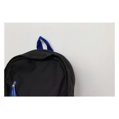 Lightweight Two-Tone Lettering Zip Backpack