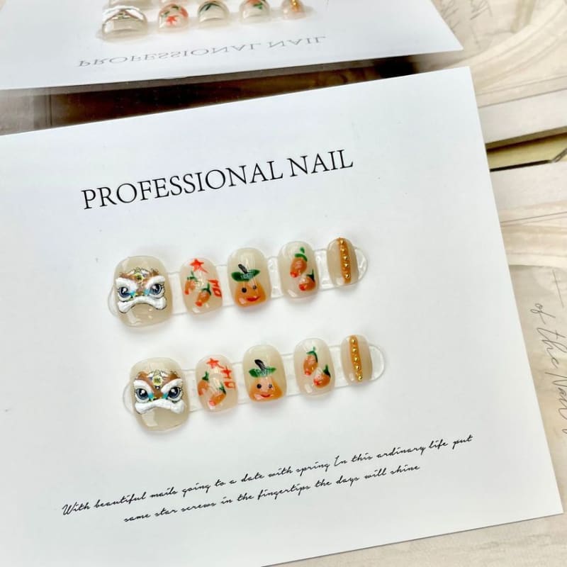 Lion Dance Faux Nail Tips