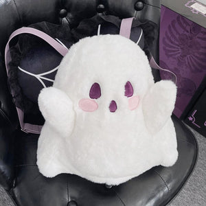 Little Ghost Plush Backpack - White