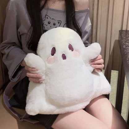 Little Ghost Plush Backpack - White