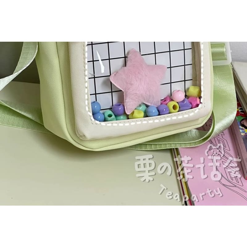 Logo PVC Panel Crossbody Bag / Bag Charm / Set