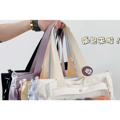 Logo PVC Panel Tote Bag / Bag Charm / Set